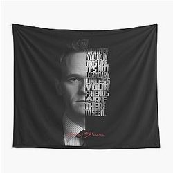 Barney Stinson Minimalist Artwork HIMYM Quote Design Tapestry