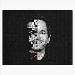 Black and white Barney Stinson How I Met Your Mother Quote Jigsaw Puzzle