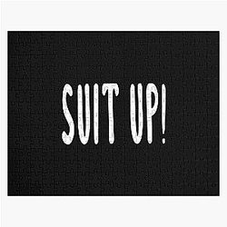 Suit Barney Stinson Quote Black Jigsaw Puzzle
