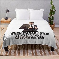 The Awesomeness of Barney Stinson Throw Blanket