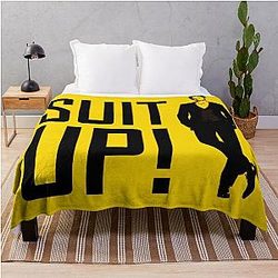 Suit Up! Barbie Stinson from How I Met Your Mother Minimal Print Art Design Throw Blanket