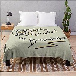 Fake Flowers Beabadoobee sketch throw blanket