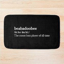 Beabadoobee Aesthetic Cute Lyric Black Bath Mat