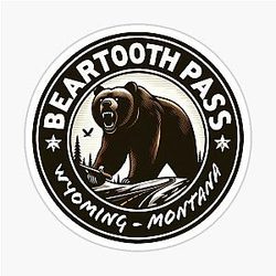 Konkr Roads Beartooth Pass Montana Wyoming Sticker