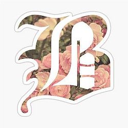Beartooth Pink Rose Floral Logo Sticker