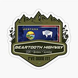 Beartooth Highway US 212 Motorcycle Car RV Cycle T-Shirt