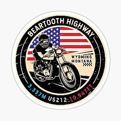 Beartooth Highway - All-American Roads - Motorcycle Sticker