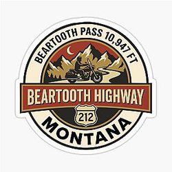 Beartooth Highway Montana Motorcycle Sticker