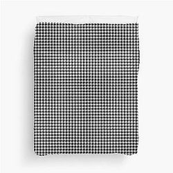 Hounds tooth black Beartooth Bear International Duvet Cover