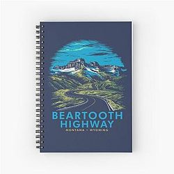 Beartooth Highway Montana Wyoming Vista Spiral Notebook
