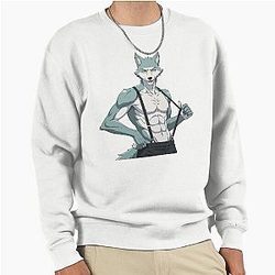 Cute Beastars Legoshi Wolf Anime & Manga Style Pullover Sweatshirt