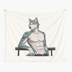 Legoshi Wolf Beastars Anime Design Kawaii Manga Style Tapestry