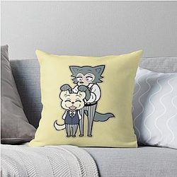 Beastars Legoshi and Jack Chibi Throw Pillow