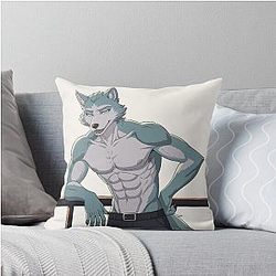 Legoshi from Beastars Wolf Anime Art Throw Pillow