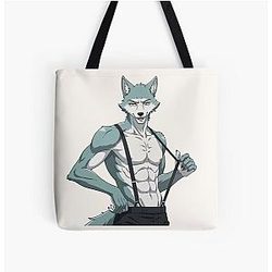 Cute Beastars Legoshi Wolf Anime Manga Style All Over Print Tote Bag