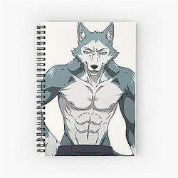 Beastars Legoshi Wolf Cool Manga and Anime Design Spiral Notebook