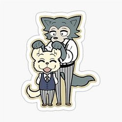 Beastars Legoshi and Jack Chibi Sticker
