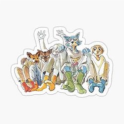 Beastars Legoshi and Dormitory Friends Full Body Sticker