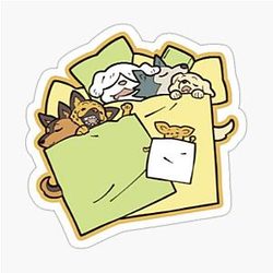 Beastars Legoshi and Jack in Dormitory Friends Pile Chibi Sticker