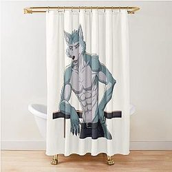 Legoshi from Beastars Wolf Anime Art Shower Curtain