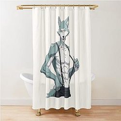 Cute Beastars Legoshi Wolf Anime Manga Style Shower Curtain