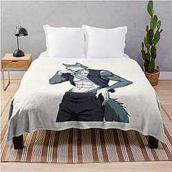 Legoshi Beastars Design Anime Wolf Character Throw Blanket