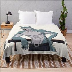 Legoshi from Beastars Wolf Anime Art Throw Blanket