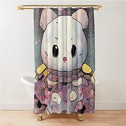 Bee and Puppycat Shower Curtain