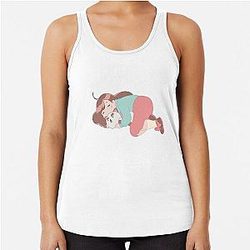 Bee and Puppycat Lazy in Space Racer Back Tank Top