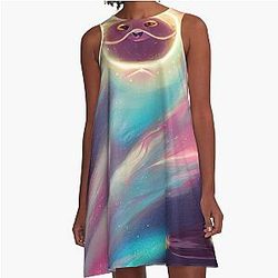 Bee And Puppycat Galaxy Space A-Line Dress T-Shirt