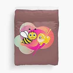 Bee and Puppycat Sticky Duvet Cover