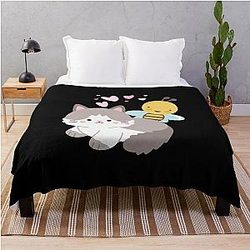 Bee and Puppycat Sticky Throw Blanket