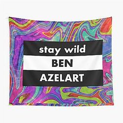 Stay Wild Ben Azelart Tapestry