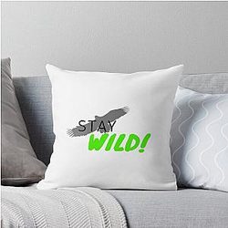 Stay Wild Ben Azelart Throw Pillow