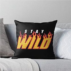 Stay Wildfire Ben Azelart Throw Pillow