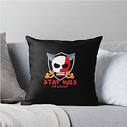 Stay wild Ben Azelart Throw Pillow