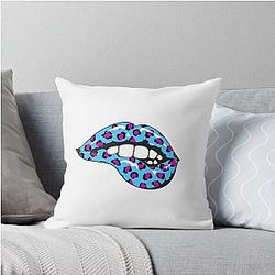 Ben Azelart Lips Throw Pillow