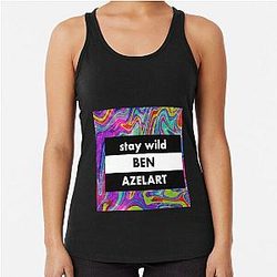 Stay Wild Ben Azelart Racerback Tank Top