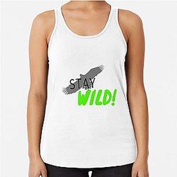 Stay Wild Ben Azelart Racerback Tank Top