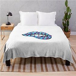 Ben Azelart Lips Throw Blanket