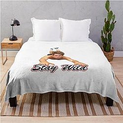 Ben Azelart Stay Wild Throw Blanket
