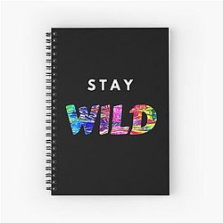 Stay Wild Ben Azelart Spiral Notebook