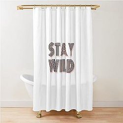 Ben Azelart Stay Wild Shower Curtain