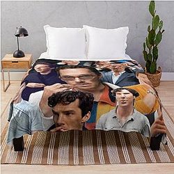HIGH QUALITY Benedict Cumberbatch photo collage throw blanket