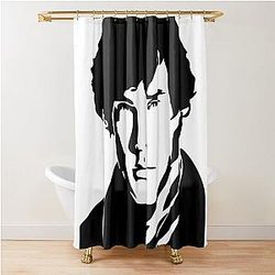 Benedict Cumberbatch Stencil Artwork Shower Curtain