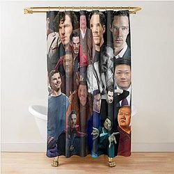 Benedict Wong and Doctor Strange Photo Collage Shower Curtain