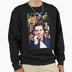 Benedict Cumberbatch Photo Collage High Quality Pullover Sweatshirt