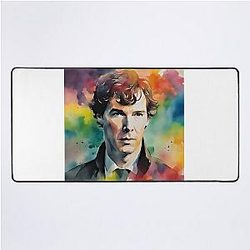 Portrait of Benedict Cumberbatch Desk Mat