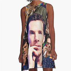 Benedict Cumberbatch Photo Collage A-Line Dress