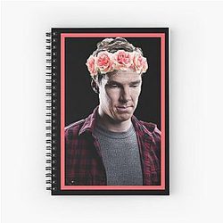 Benedict Cumberbatch in a flower crown notebook